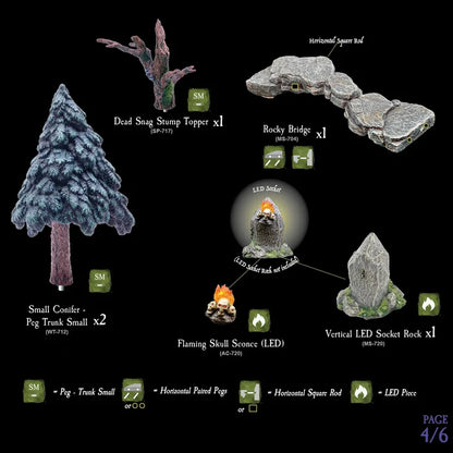 Mountain Wargame Scatter (Unpainted)