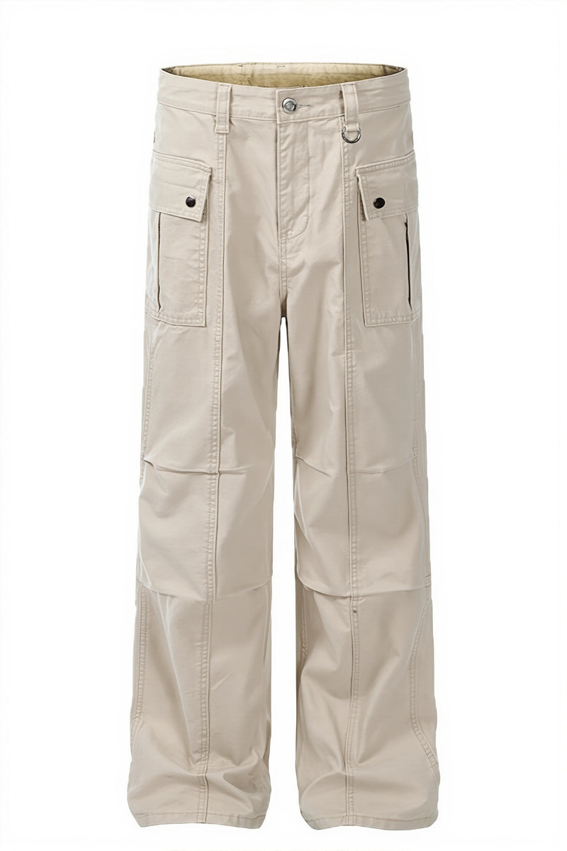 Multi Pocket Washed Cargo Pants