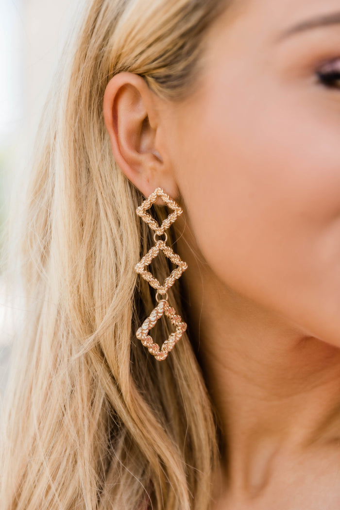 My Shining Soul Drop Earrings Gold