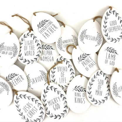 Names of Christ <br>Egg Ornament Set
