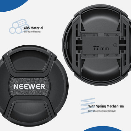 NEEWER Camera Lens Cap is made of robust ABS