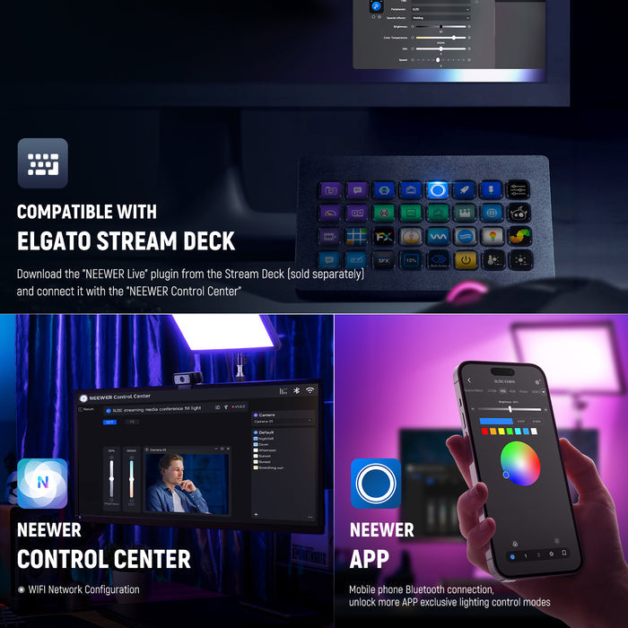NEEWER GL25C LED RGB Streaming Key Light
