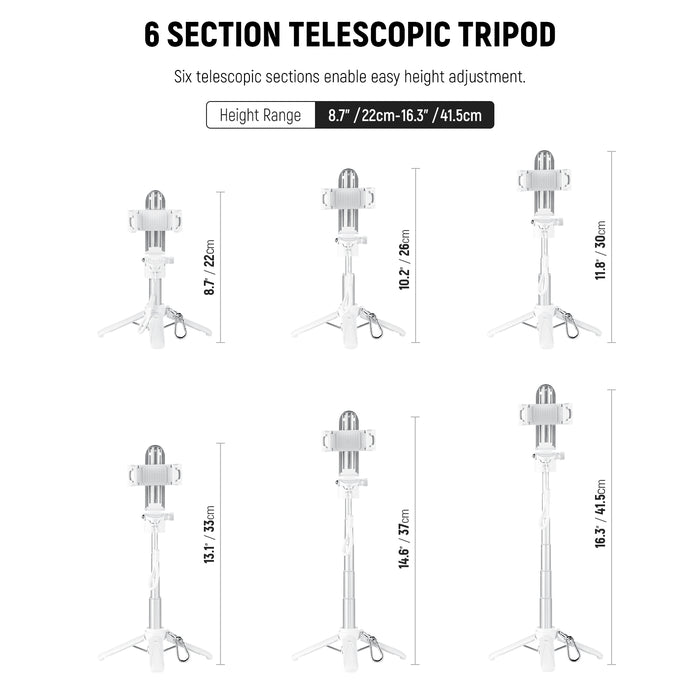 NEEWER P15 is a 6 section telescopic tripod.