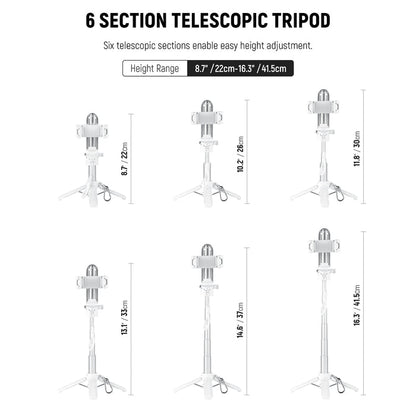NEEWER P15 is a 6 section telescopic tripod.