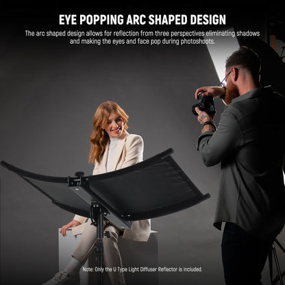 NEEWER RF-04 clamshell reflector features eyes popping Arc shaped design