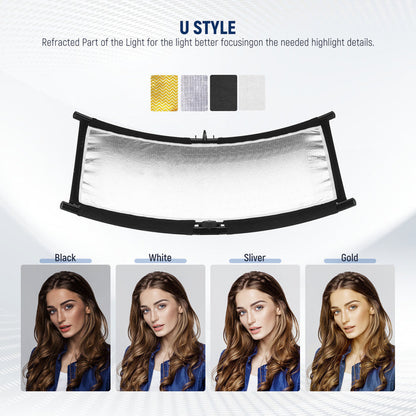 NEEWER RF-04 clamshell reflector offers four light effects.