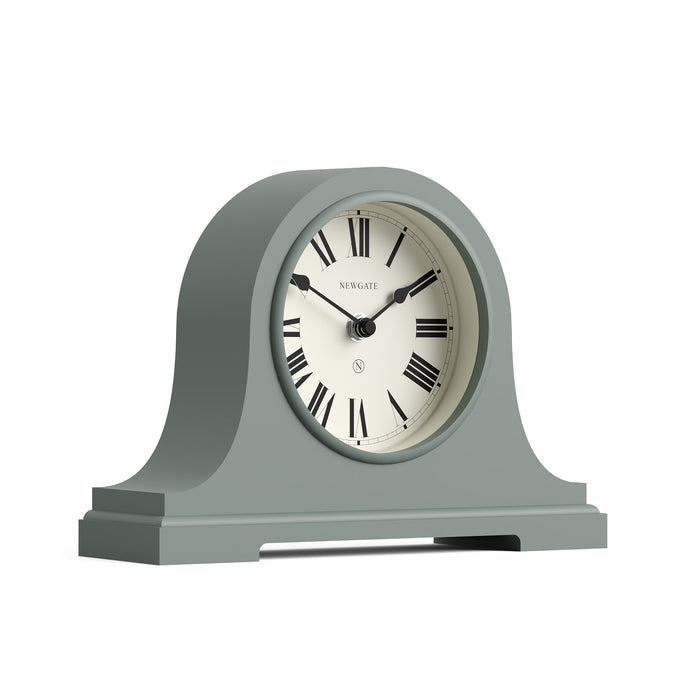 Newgate Broadway mantel clock in asparagus green