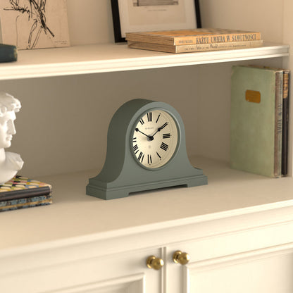 Newgate Broadway mantel clock in asparagus green