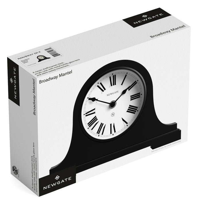Newgate Broadway mantel clock in grey