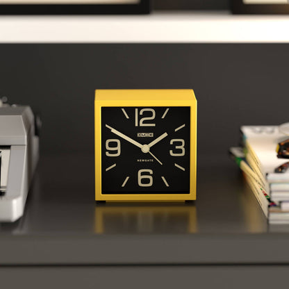 Newgate Cube alarm clock in yellow