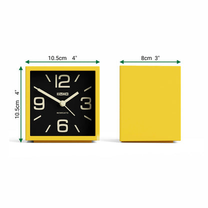 Newgate Cube alarm clock in yellow