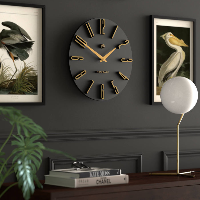 Newgate Empire State wall clock in black 40cm