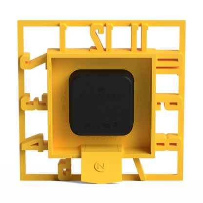 Newgate Highline mantel clock in yellow