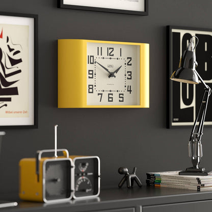 Newgate Metro wall clock in yellow 42cm
