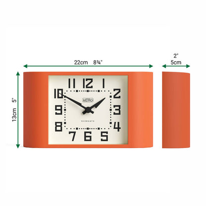Newgate Mini Metro mantel clock in orange