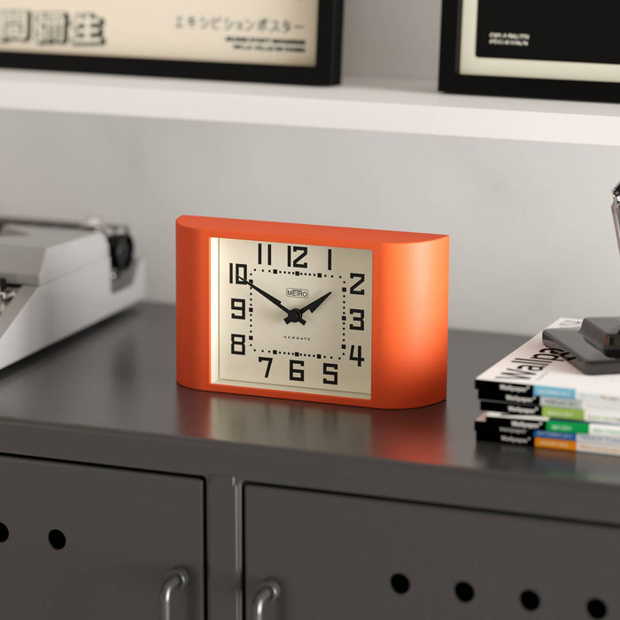 Newgate Mini Metro mantel clock in orange
