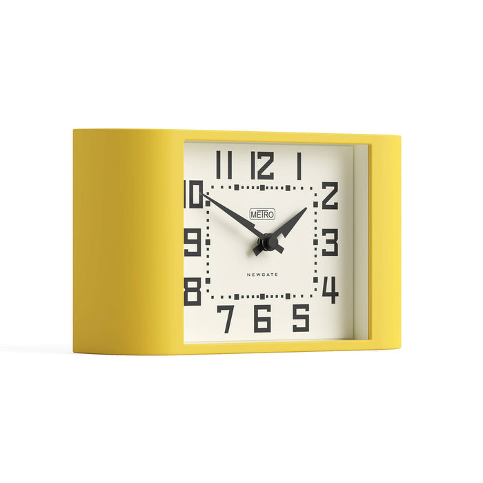 Newgate Mini Metro mantel clock in yellow