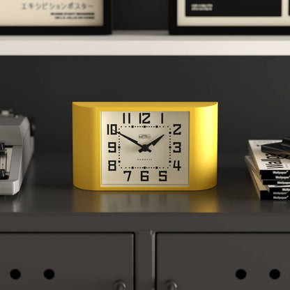 Newgate Mini Metro mantel clock in yellow