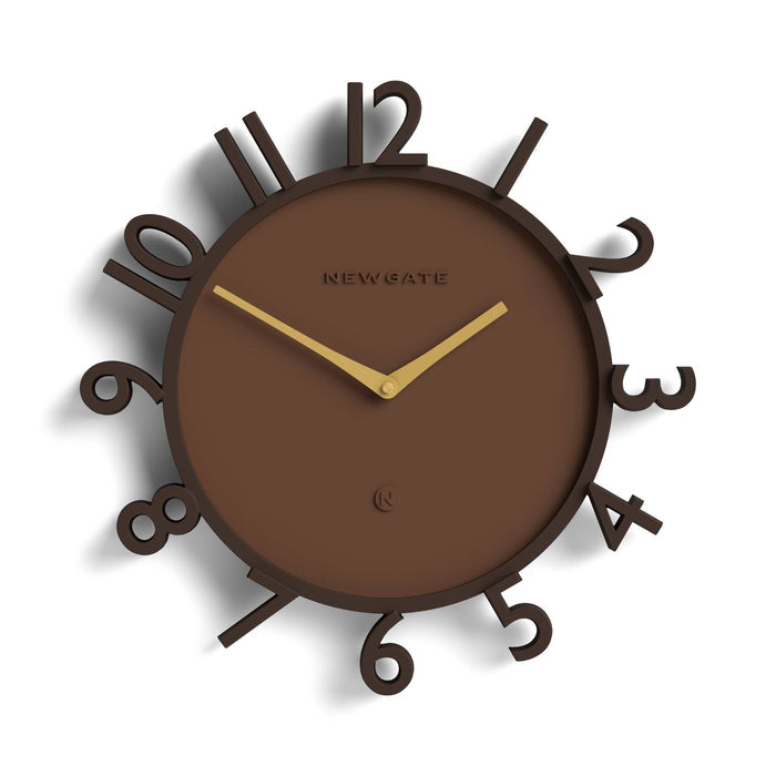 Newgate Monorail wall clock in brown 40cm