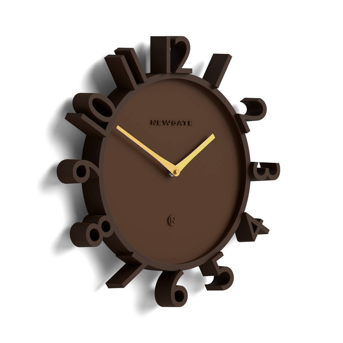 Newgate Monorail wall clock in brown 40cm