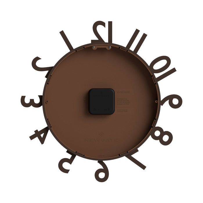 Newgate Monorail wall clock in brown 40cm