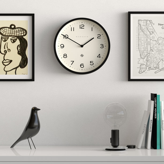 Newgate Number Four Echo wall clock in black 30cm
