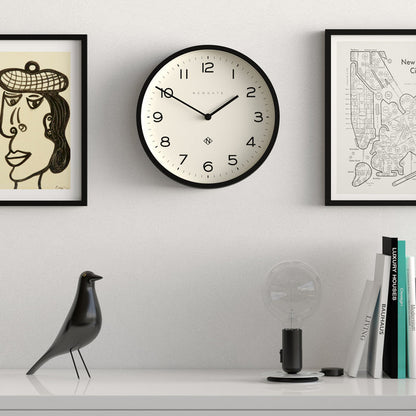 Newgate Number Four Echo wall clock in black 30cm