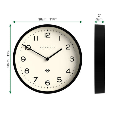 Newgate Number Four Echo wall clock in black 30cm