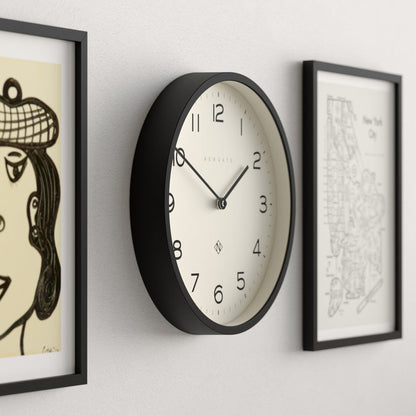 Newgate Number Four Echo wall clock in black 30cm