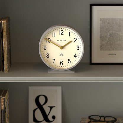 Newgate Q Mantel clock in grey