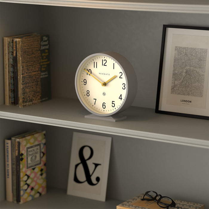 Newgate Q Mantel clock in grey
