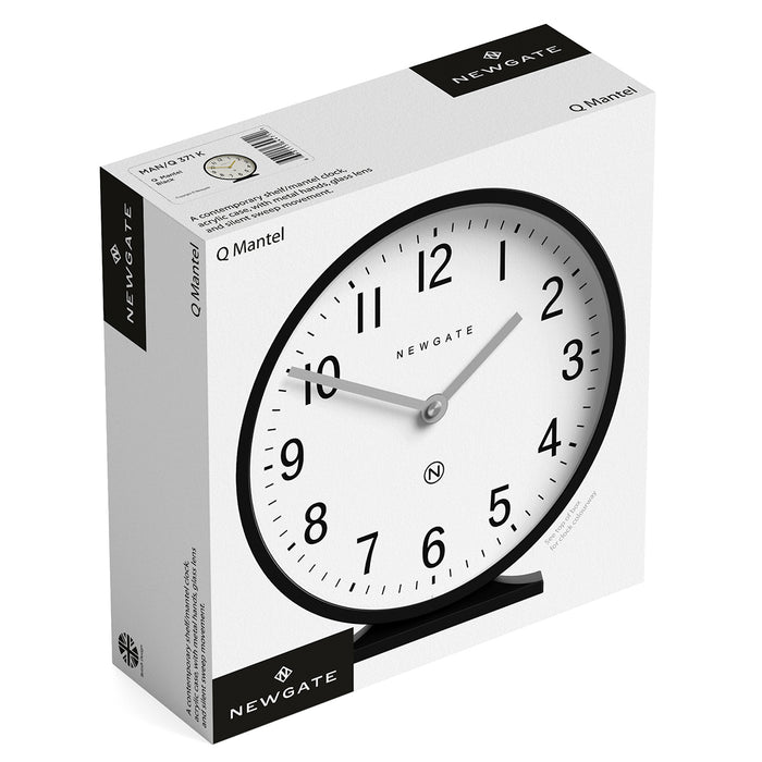 Newgate Q Mantel clock in grey