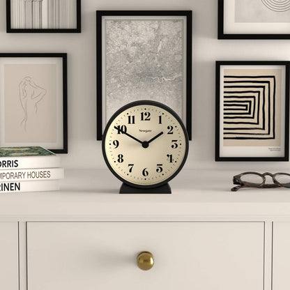 Newgate Theatre mantel clock in black