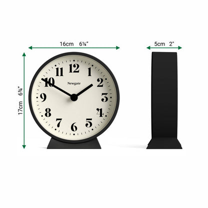 Newgate Theatre mantel clock in black