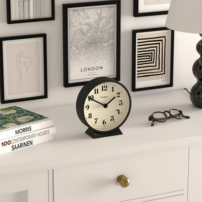 Newgate Theatre mantel clock in black