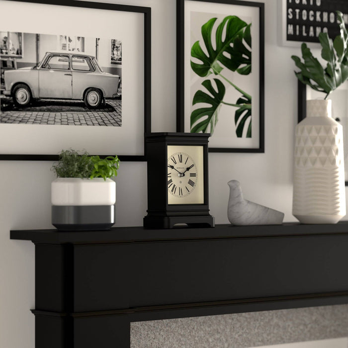 Newgate Time Lord mantel clock in black