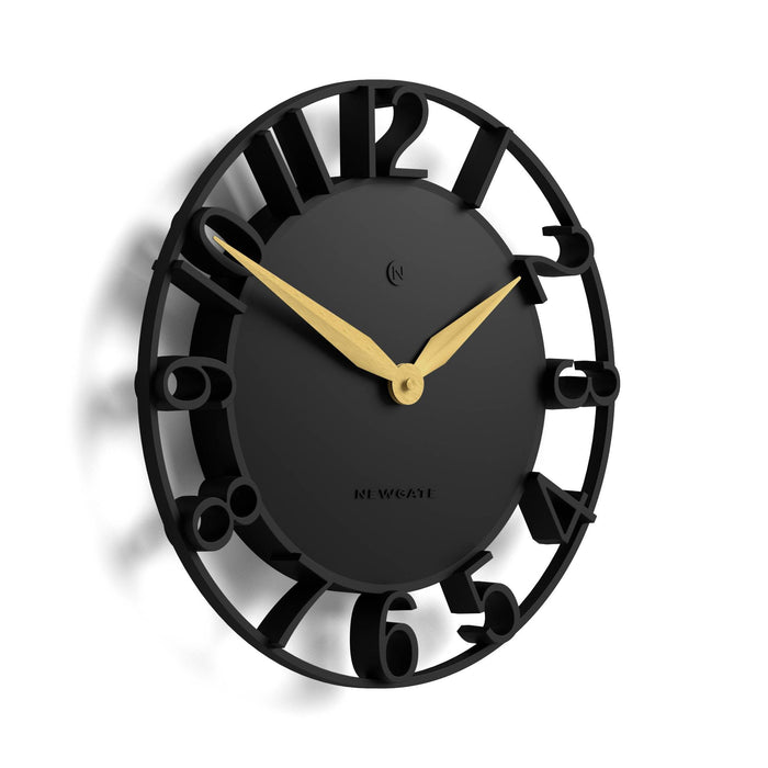 Newgate Time Traveller wall clock in black 35cm