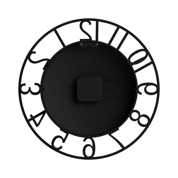 Newgate Time Traveller wall clock in black 35cm