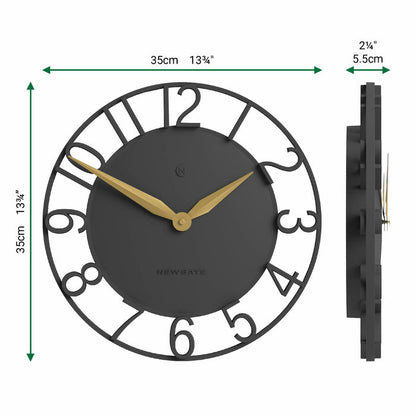 Newgate Time Traveller wall clock in grey 35cm