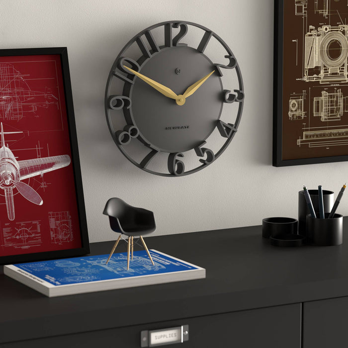 Newgate Time Traveller wall clock in grey 35cm