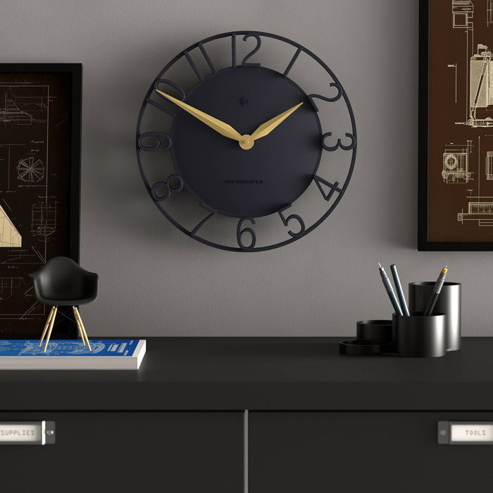 Newgate Time Traveller wall clock in petrol blue 35cm