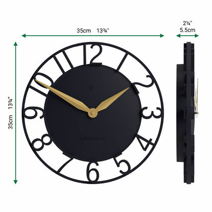 Newgate Time Traveller wall clock in petrol blue 35cm