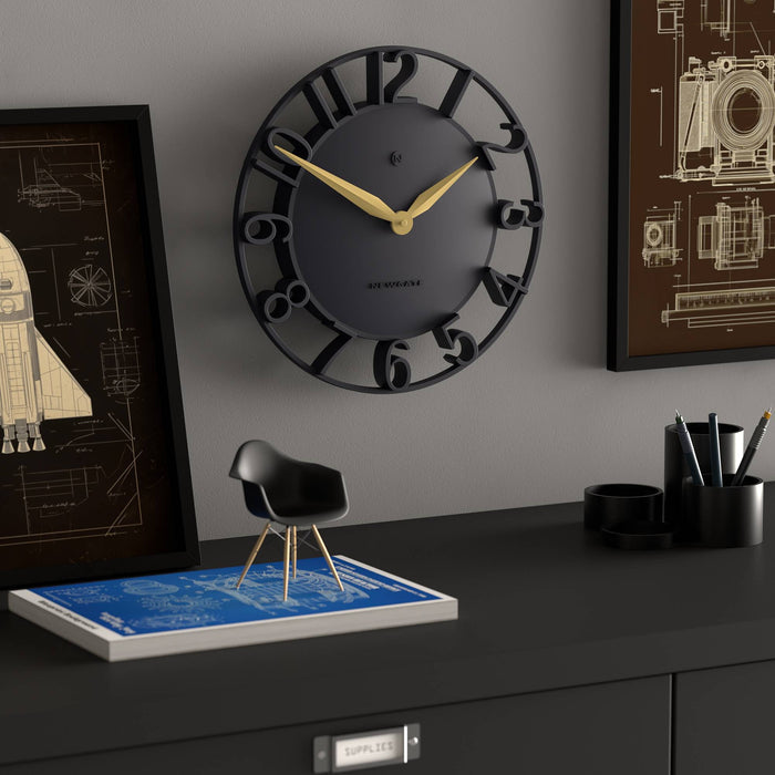 Newgate Time Traveller wall clock in petrol blue 35cm
