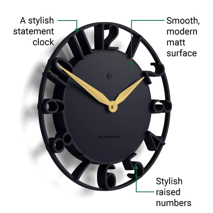Newgate Time Traveller wall clock in petrol blue 35cm