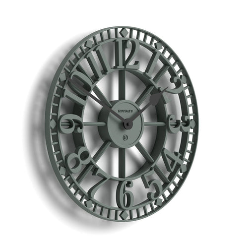 Newgate Warehouse wall clock in asparagus green 40cm
