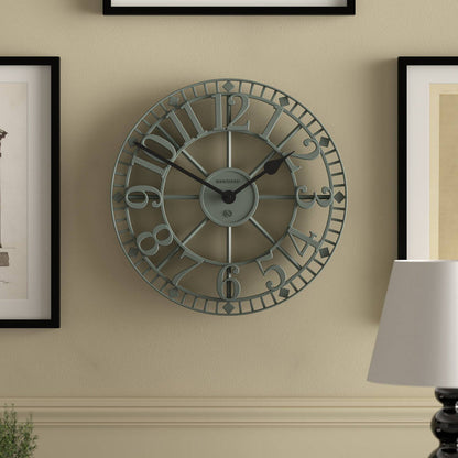 Newgate Warehouse wall clock in asparagus green 40cm