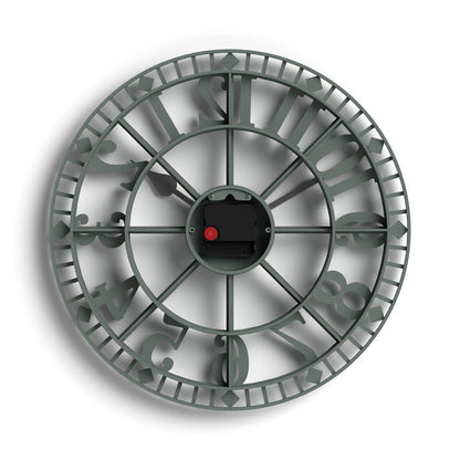 Newgate Warehouse wall clock in asparagus green 40cm