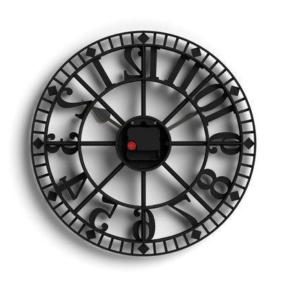 Newgate Warehouse wall clock in black 40cm