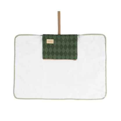Nobodinoz – Hyde Park Waterproof Changing Pad – Forest Green Diamonds - Mabel & Fox