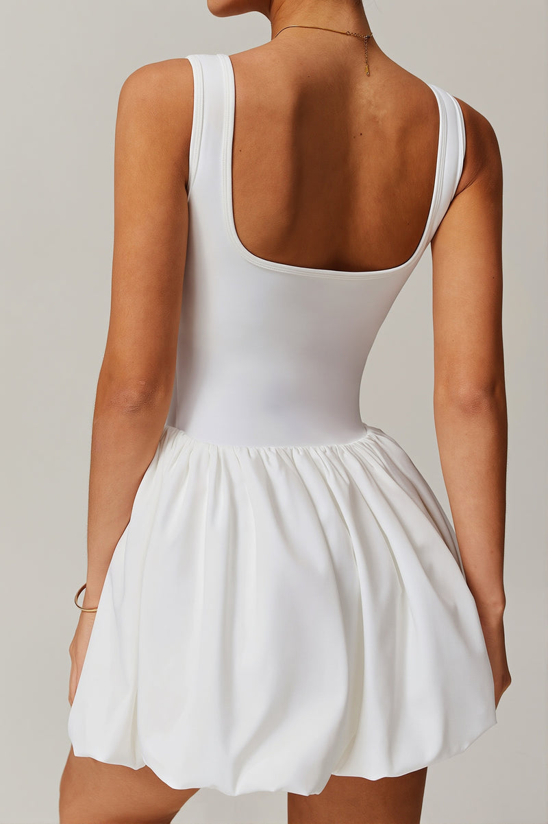Nude Fake Two Piece Anti-Chafing Athletic Tennis Mini Dress